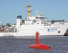 The DriX ASV with the NOAA Ship Thomas Jefferson.